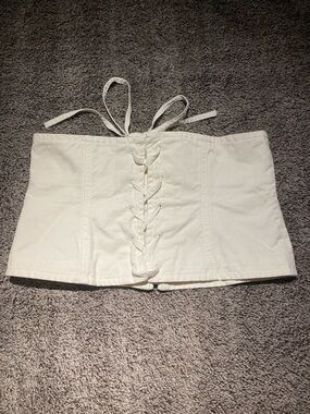Wilfred Front Tie-Up Corset Tube Top